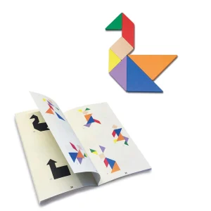 Cayro Tangram de Madera FSC de Colores en caja de Metal