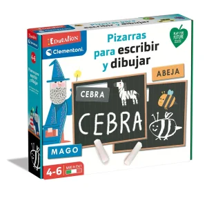 Clementoni Juego Educativo Pizarras para escribir y dibujar