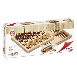 Cayro 3 en 1 Ajedrez-Damas-Backgammon